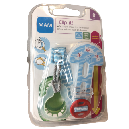 Mam Baby Broche Para Chupete Mam Clip It! Azul